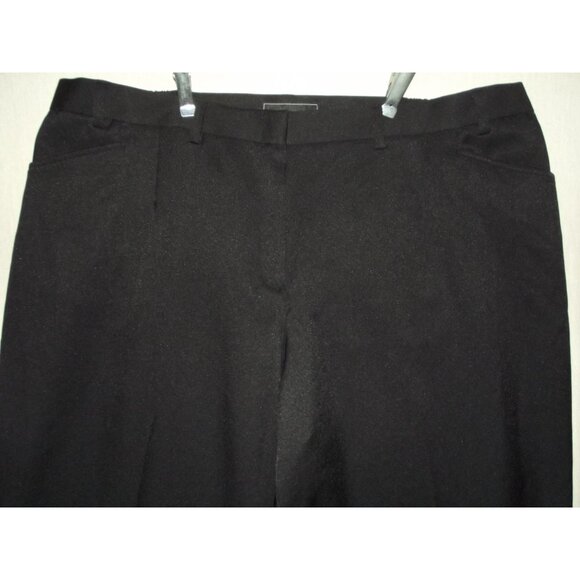 oobe Pants Womens Plus Size 18 x 29" Black Flat Front straight leg Uniform Work - Picture 2 of 9